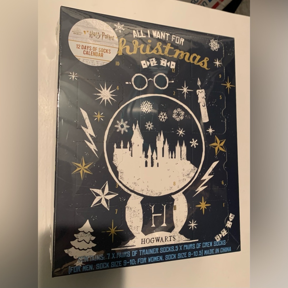 Harry Potter Christmas 12 Days of Socks Advent Calendar